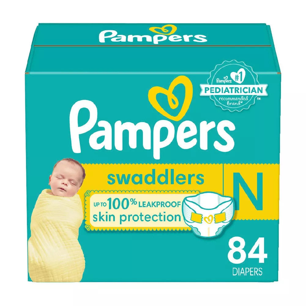 Pampers Swaddlers Newborn Diaper Size 0, 84 Ea